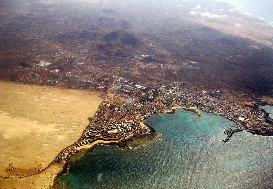 Corralejo dunes aerial